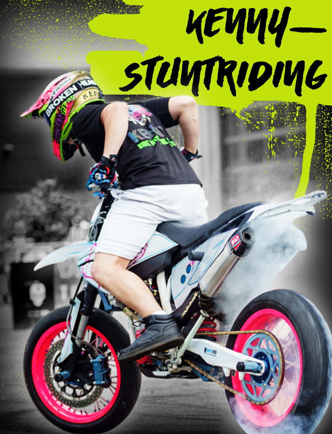 Kenny Stuntriding auf dem offiziellen Stunt-Masters-Fahrermotiv